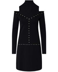 Liu Jo - Studded High Neck Knitted Dress - Lyst