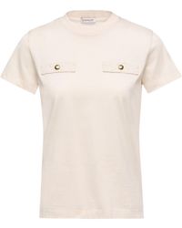 Moncler - Button Detailed Crewneck T-Shirt - Lyst