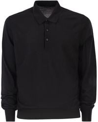 Kiton - Long-Sleeved Wool Polo Shirt - Lyst