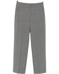 Peserico - Pressed-Crease Turned-Up Trousers - Lyst
