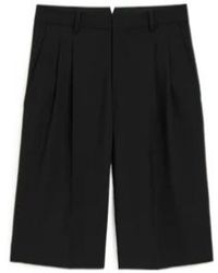 Ami Paris - Ami Pleated Wide-Leg Bermuda Shorts - Lyst