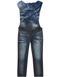 DIESEL - De-Clodia-Fsg Denim Jumpsuit - Lyst