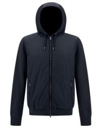 Herno - Zip-Up Hooded Drawstring Jacket - Lyst
