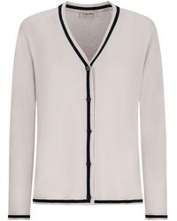 Max Mara - 'S Contrast Trim V-Neck Cardigan - Lyst