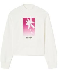 Palm Angels - Palm Tree Printed Crewneck Sweatshirt - Lyst