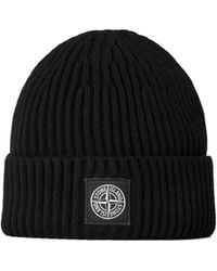 Stone Island - Ribbed Knit Beanie - Lyst