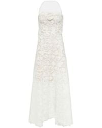 Oscar de la Renta - Floral-Appliqué Guipure Lace Gown - Lyst
