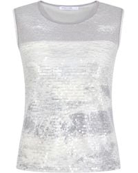 Patrizia Pepe - Sequined Tank Top - Lyst