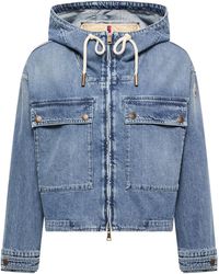 Moncler - Ecrevisse 3-In-1 Denim Down Jacket - Lyst