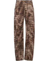 Elisabetta Franchi - Printed Drill Jeans - Lyst