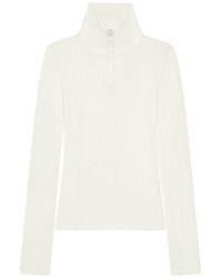 Courreges - Rib-Knit Zipped Sweater - Lyst