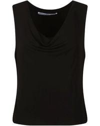 Alexander Wang - Zipper Detail Cowl Neck Tank Top - Lyst