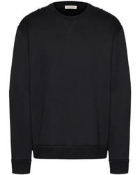 Valentino - Untitled Studs Long-Sleeved Sweatshirt - Lyst