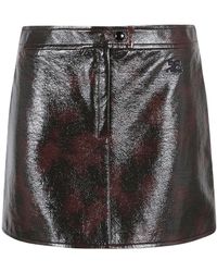 Courreges - Courrèges High Waist Straight Hem Mini Skirt - Lyst