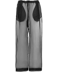 KHAITE - Trenton Stretch Silk Organza Pants - Lyst