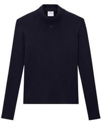 Courreges - Rib-Knit Mock-Neck Jumper - Lyst