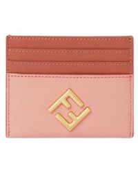 Fendi - Ff Diamonds Logo Plaque Cardholder - Lyst