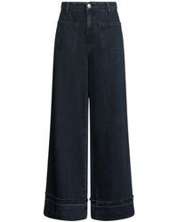Rag & Bone - Plain Colour Wide-Leg Jeans - Lyst