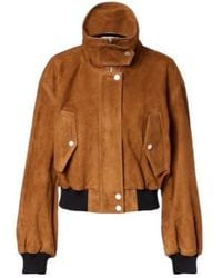 Nour Hammour - Briar Suede Bomber Jacket - Lyst