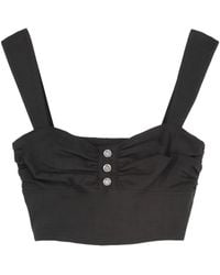 Pinko - Button-Detailed Gathered Top - Lyst