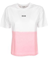 MSGM - Logo Details Short-Sleeved T-Shirt - Lyst