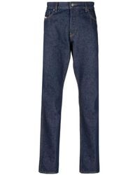DIESEL - High-Rise Straight Buttoned Jeans - Lyst