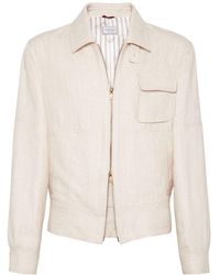 Brunello Cucinelli - Spread-Collar Bomber Jacket - Lyst
