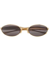 Bottega Veneta - Eyewear Oval Frame Sunglasses - Lyst