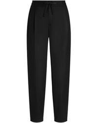 Dolce & Gabbana - Pleated Drawstring Flannel Trousers - Lyst