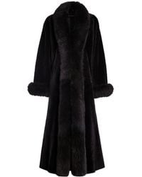 Nour Hammour - Sima Grand Shearling Coat - Lyst