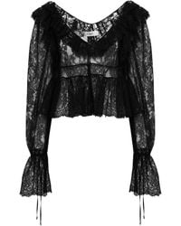 Chloé - Chloé V-Neck Cropped Top - Lyst