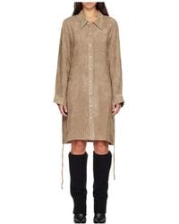 R13 - Dropped-Neck Shirt Dress - Lyst