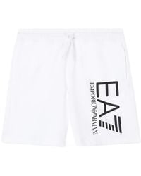 EA7 - Wide-Leg Shorts - Lyst