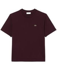 Lacoste - Logo-Patch T-Shirt - Lyst