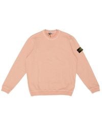Stone Island - Logo Patch Crewneck Sweatshirt - Lyst