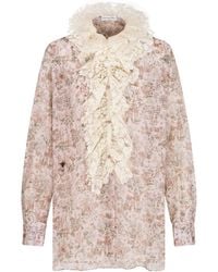 Dior - Blouse With Removable Ruched Collar - Lyst