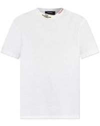 DSquared² - Logo Printed Neckline Short-Sleeved T-Shirt - Lyst
