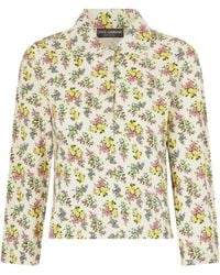 Dolce & Gabbana - Floral-Print Polo Shirt - Lyst