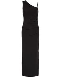 Max Mara - One-Shoulder Gathered Stretch-Jersey Midi Dress - Lyst