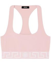 Versace - Greca Border Scoop Neck Triangle Bra - Lyst