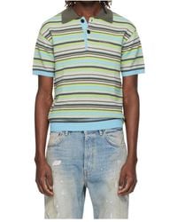 ANDERSSON BELL - Striped Wool Polo Shirt - Lyst