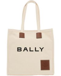 Bally - Akelei Logo Printed Top Handle Bag - Lyst
