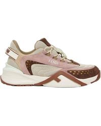 Fendi - Flow Colorblock Suede Runner Sneakers - Lyst