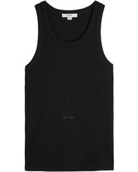 Vince - Ribbed Cotton-Blend Tank - Lyst