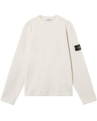 Stone Island - Logo Patch Crewneck Sweatshirt - Lyst