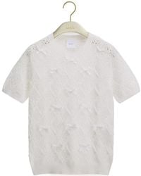 Dior - Iviera Embroidered Short-Sleeved Sweater - Lyst