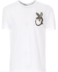 McQueen - T-Shirt With Round Neck And Short Sleeves - Lyst