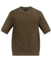 Emporio Armani - Textured Short-Sleeve T-Shirt - Lyst