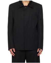 MM6 by Maison Margiela - Frayed-Hem Shirt Jacket - Lyst