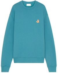 Maison Kitsuné - Maison Kitsuné Speedy Fox Patch Crewneck Sweatshirt - Lyst
